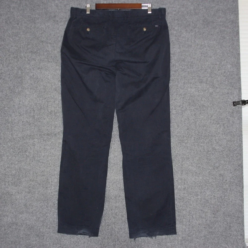 Polo Ralph‎ Lauren Mens Chino Pants Navy Blue Straight Fit Cotton Size 36